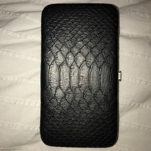 Black snakeskin wallet